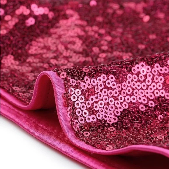 NWT Allegra K High Waist Pink Sequin Mini Shorts - Picture 3 of 10